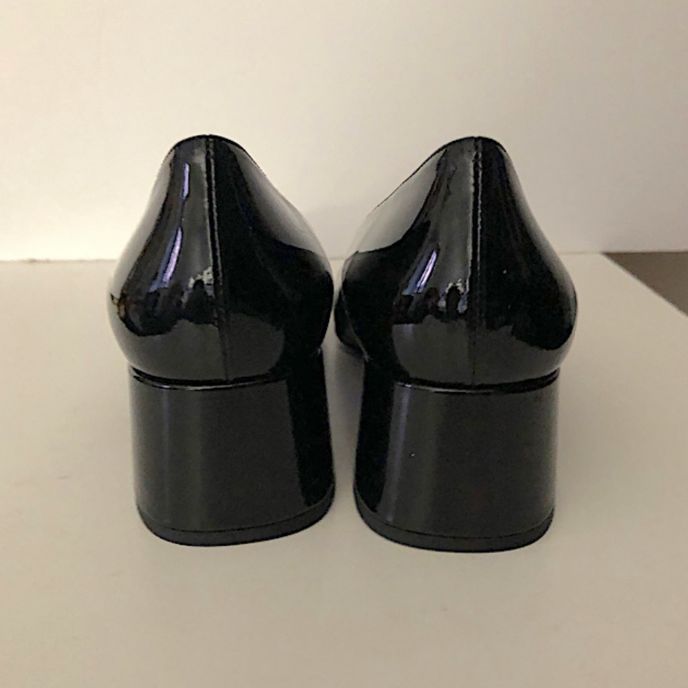 Prada  Black Patent Leather Heeled Pumps Shoes - Picture 10 of 15